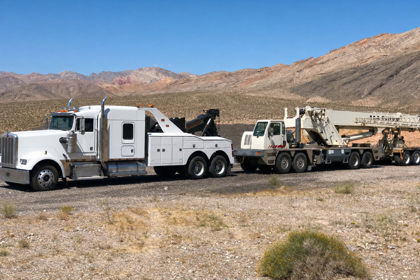 Heavy equipment and machinery towing